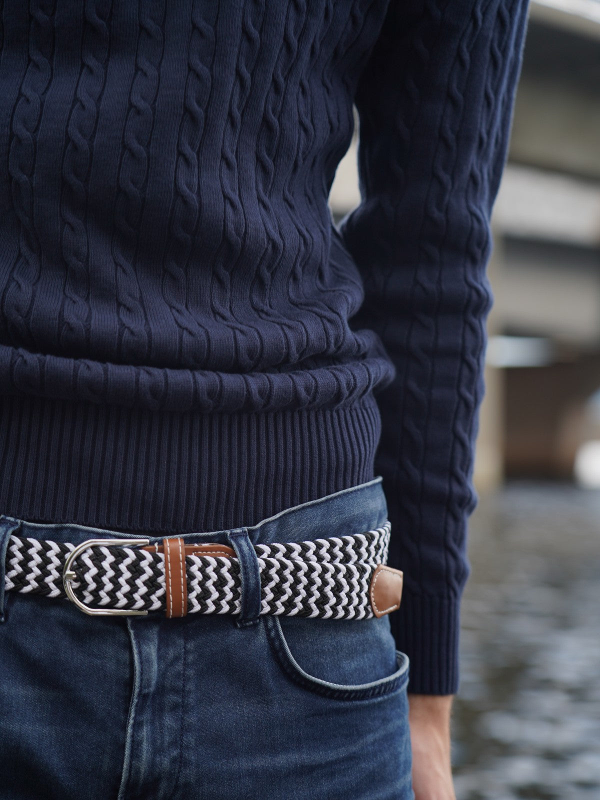 KNITTED HALF-ZIP SWEATER
