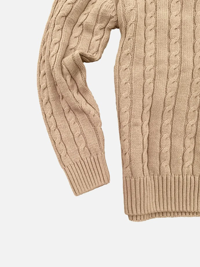 PATTERNED BRAIDED CREWNECK