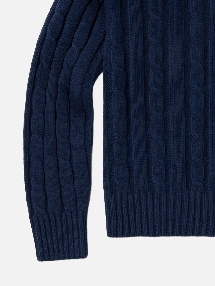 PATTERNED BRAIDED CREWNECK