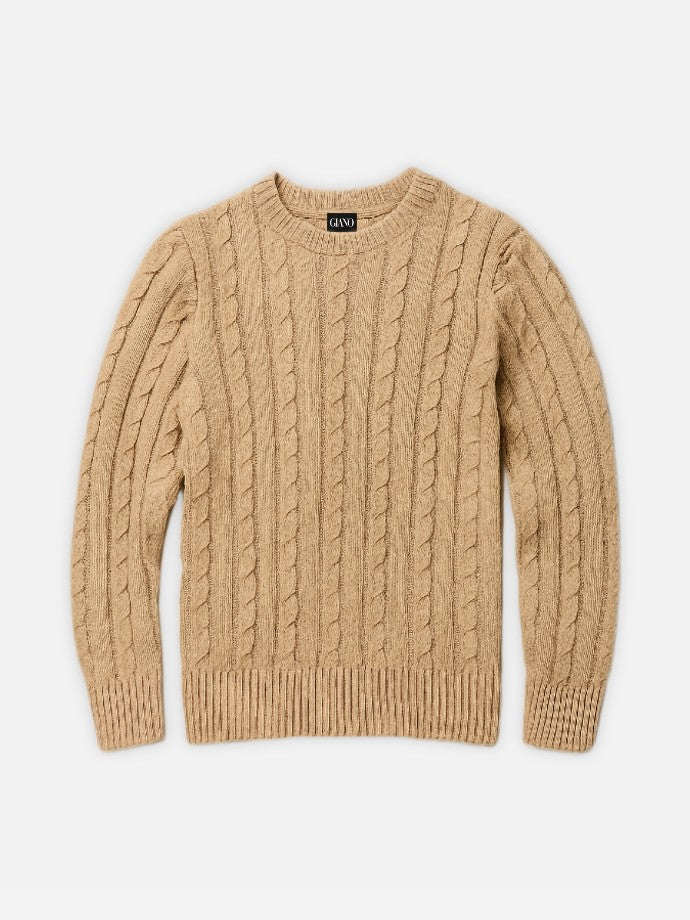 PATTERNED BRAIDED CREWNECK