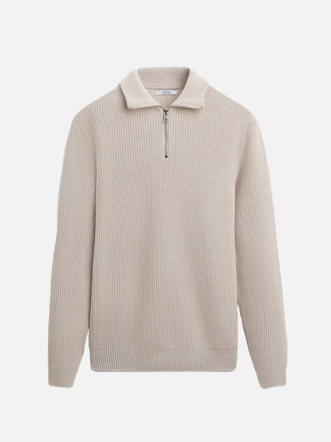 COTTON HALF ZIP SWEATER