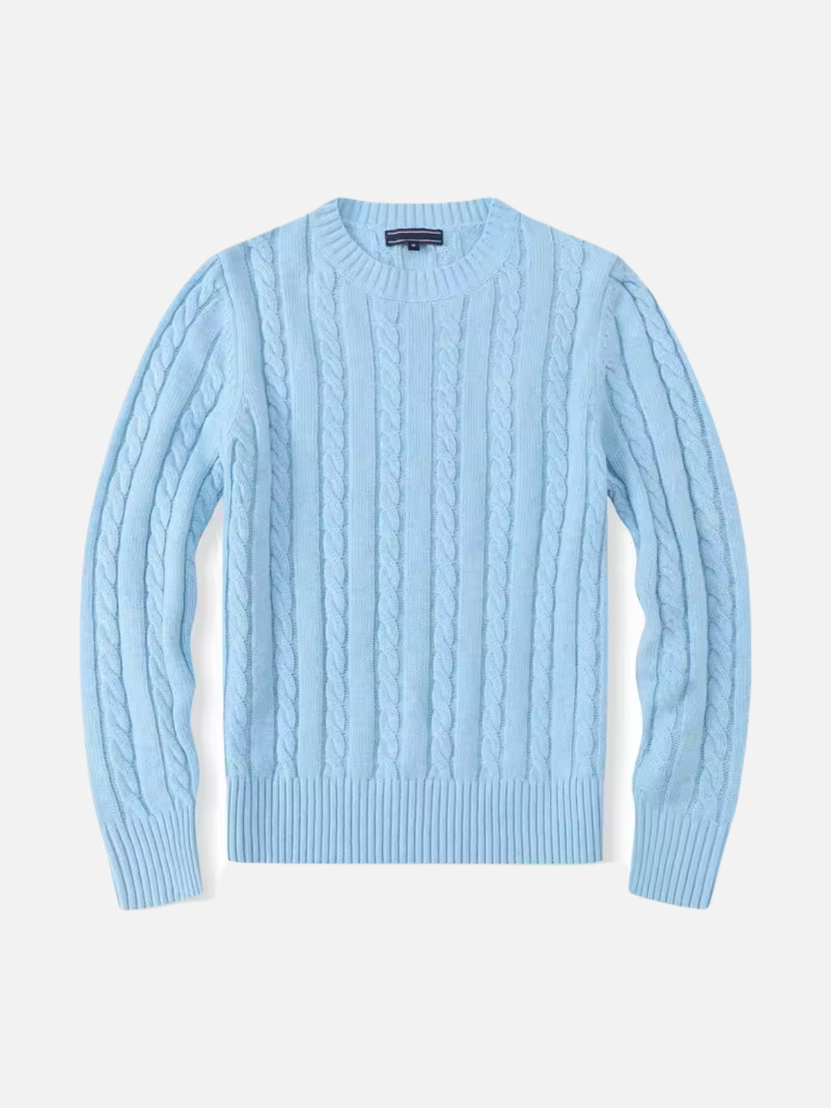 PATTERNED BRAIDED CREWNECK