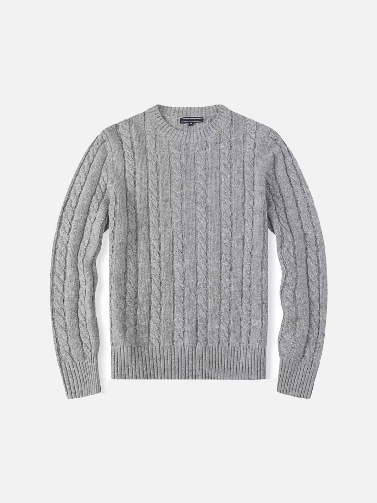 PATTERNED BRAIDED CREWNECK