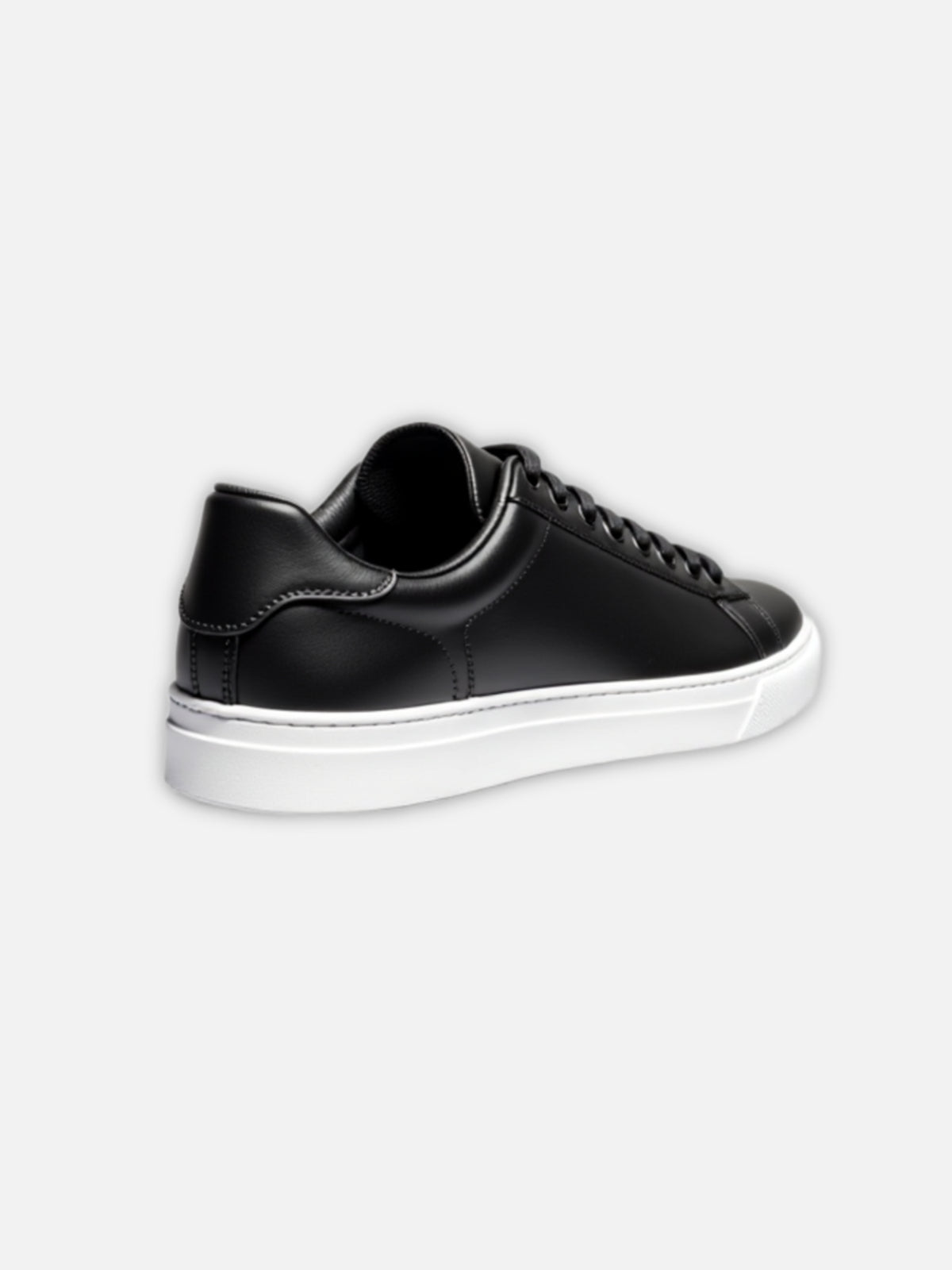 BLACK LEATHER SNEAKERS