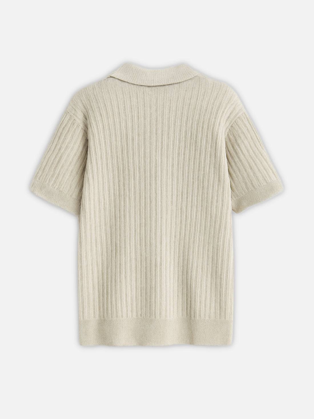 RIBBED POLO T SHIRT