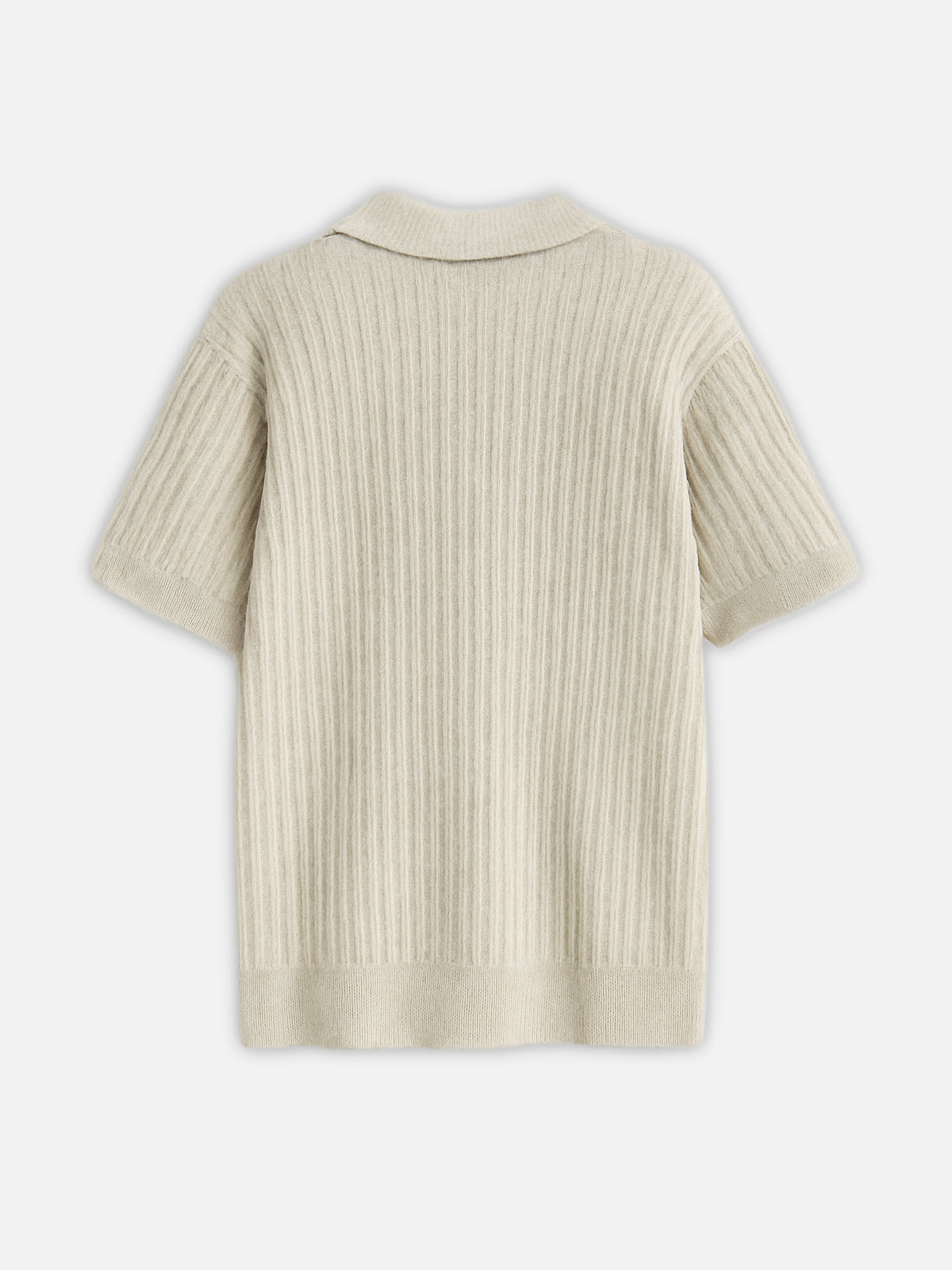 RIBBED POLO T SHIRT