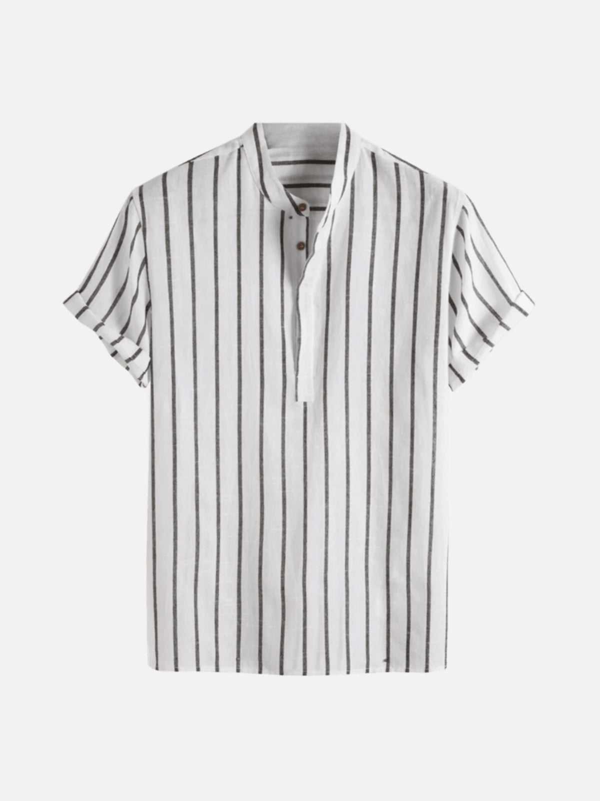 STRIPED 2 BUTTONED T-SHIRT