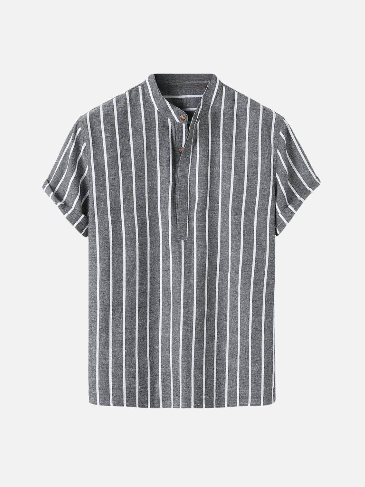 STRIPED 2 BUTTONED T-SHIRT