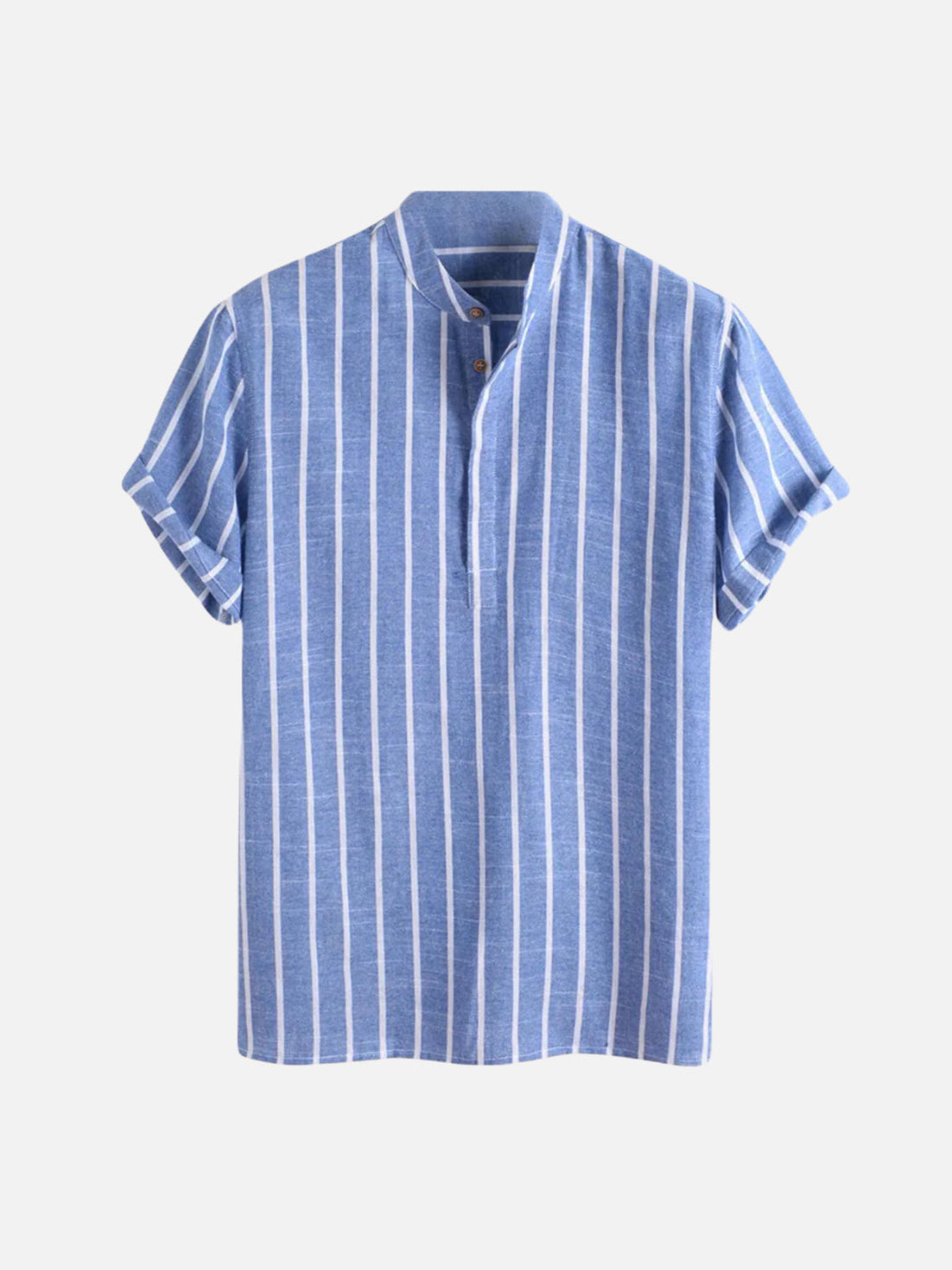 STRIPED 2 BUTTONED T-SHIRT