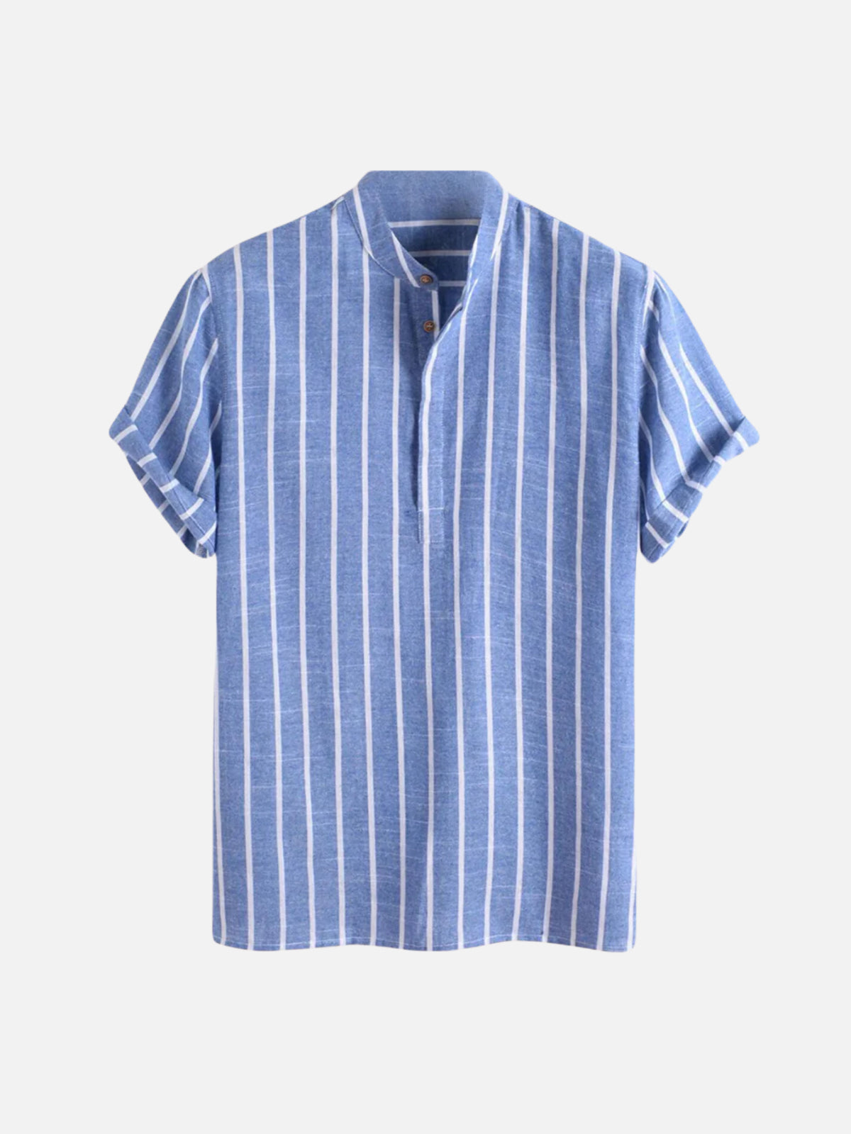 STRIPED 2 BUTTONED T-SHIRT