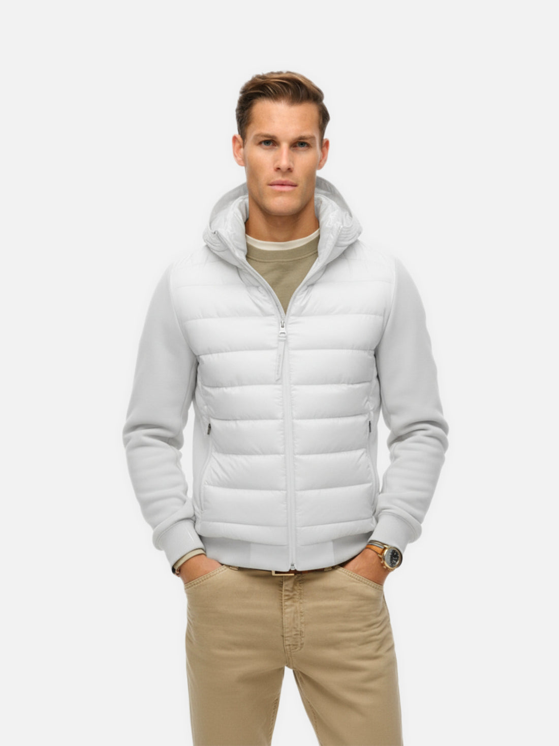 LIGHTWEIGHT PADDED VEST JACKET WHITE